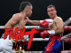 Harry Garside slår Charlie Bell under comebackmatchen i Sydney