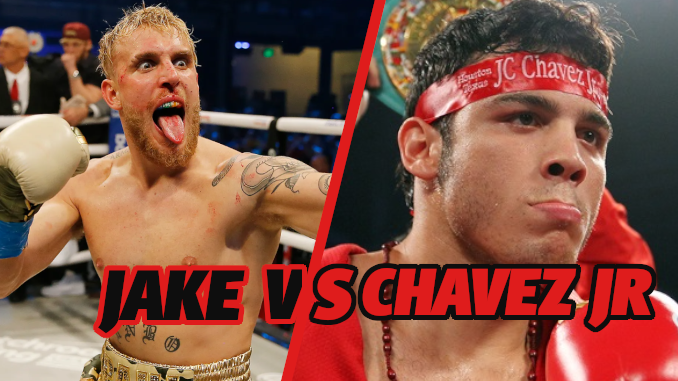 Jake Paul mot Julio Cesar Chavez Jr – Titelchans i sikte Jake Paul och Julio Cesar Chavez Jr poserar inför sin kommande boxningsmatch den 28 juni.