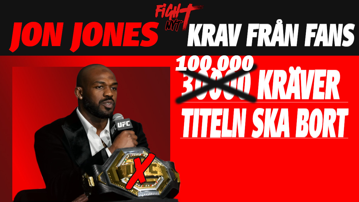Jon Jones – Över 100 000 kräver att han fråntas UFC-titeln