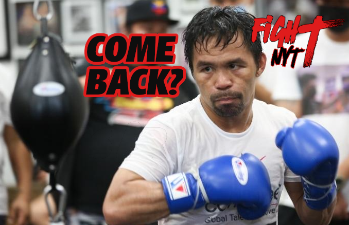 Manny Pacquiao i träning inför sin comeback-match mot Mario Barrios
