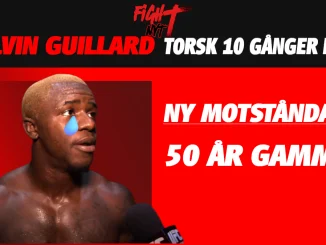 Melvin Guillard efter förlust med en tecknad tår under ögat – rubrik: "Torsk 10 gånger i rad" och text: "Ny motståndare 50 år gammal