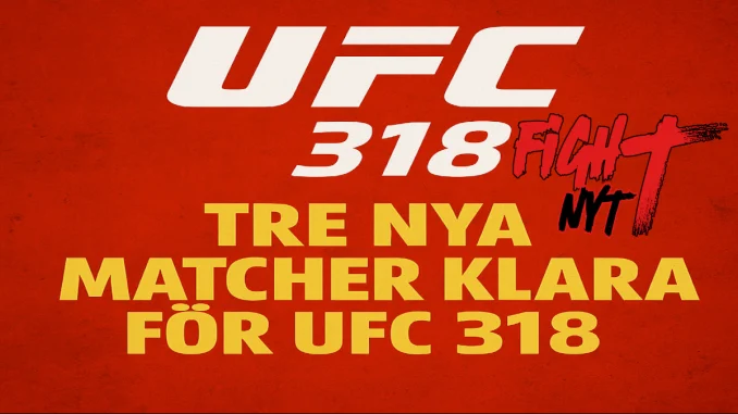 Promotionsbild för UFC 318 med Kyler Phillips, Jimmy Crute och Carli Judice inför sommarens gala i New Orleans